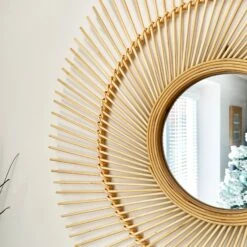 Darthome Limited 63cm Round Bamboo Mirror 9 Darthome Limited 63cm Round Bamboo Mirror -Decor Garden Shop IMG E7275