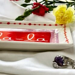 Darthome Limited Stoneware Red Oh La La Trinket Dish -Decor Garden Shop IMG E7283 46a0ba01 9986 44dc 9818 e5f6209a6569