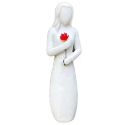 Darthome Limited Woman With Red Rose Garden Ornament - White Marble Resin 13 Darthome Limited Woman With Red Rose Garden Ornament - White Marble Resin -Decor Garden Shop IMG E7294 editedBJcopy