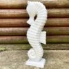 Darthome Limited White Seahorse Garden Ornament - Marble Resin