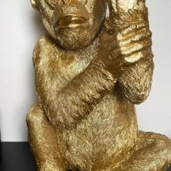 Darthome Limited Large Gold Up Yours Monkey Ornament -Decor Garden Shop IMG E7391