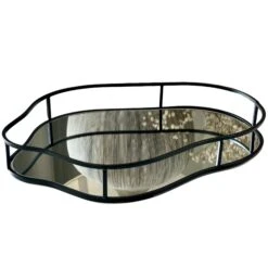 Darthome Limited Black Pebble Mirror Tray - Style A -Decor Garden Shop IMG E7393copy
