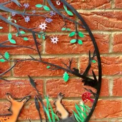 Darthome Limited Woodland Wildlife Metal Wall Art - Coloured Finish -Decor Garden Shop IMG E7404 editedH