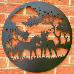 Darthome Limited Horse Pair Silhouette Metal Wall Art 50cm