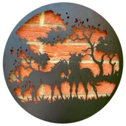 Darthome Limited Horse Pair Silhouette Metal Wall Art 50cm -Decor Garden Shop IMG E7430 editedAGcopy