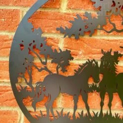 Darthome Limited Horse Pair Silhouette Metal Wall Art 50cm -Decor Garden Shop IMG E7433 editedAJ