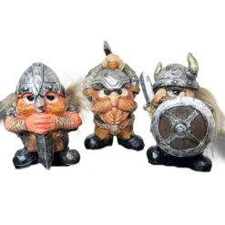 Darthome Limited Set Of 3 Mini Viking Figurines -Decor Garden Shop IMG E7459copy