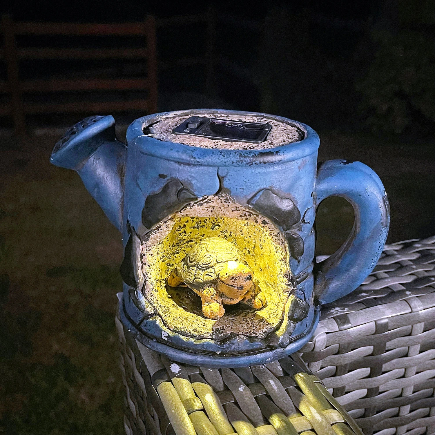 Darthome Limited Tortoise In Watering Can Solar Garden Ornament 1 Darthome Limited Tortoise In Watering Can Solar Garden Ornament