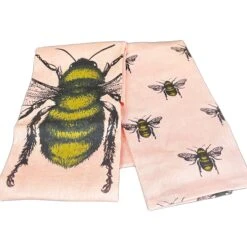 Darthome Limited 2x Pink Summer Bee Tea Towels 13 Darthome Limited 2x Pink Summer Bee Tea Towels -Decor Garden Shop IMG E7545copy