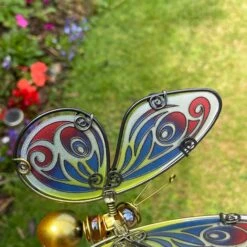 Darthome Limited Glass Butterfly Garden Stake - Red & Blue 8 Darthome Limited Glass Butterfly Garden Stake - Red & Blue -Decor Garden Shop IMG E7590 editedAL