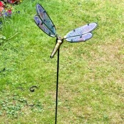 Darthome Limited Blue Glass Dragonfly Garden Stake 68cm -Decor Garden Shop IMG E7593 editedAO 1