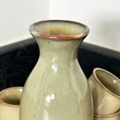 Darthome Limited 5pc Green Reactive Glaze Sake Set 9 Darthome Limited 5pc Green Reactive Glaze Sake Set -Decor Garden Shop IMG E7639