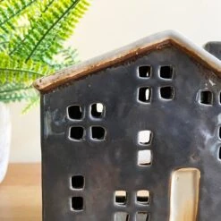 Darthome Limited Blue Ceramic Town House Candle Holder -Decor Garden Shop IMG E7708