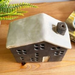 Darthome Limited Blue Ceramic Town House Candle Holder -Decor Garden Shop IMG E7710