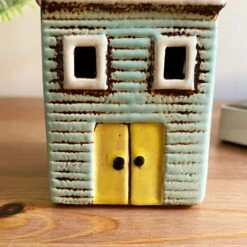 Darthome Limited Ceramic Blue House Tealight Holder -Decor Garden Shop IMG E7714