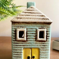 Darthome Limited Ceramic Blue House Tealight Holder -Decor Garden Shop IMG E7715