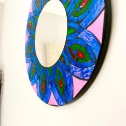 Darthome Limited Peacock Feather Mosaic Wall Mirror 30cm -Decor Garden Shop IMG E7719 edited181