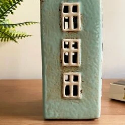 Darthome Limited Tall Blue House Tea Light Holder -Decor Garden Shop IMG E7740