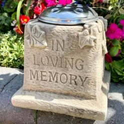 Darthome Limited Stone Memorial Grave Vase - In Loving Memory