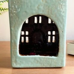 Darthome Limited Tall Blue House Tea Light Holder -Decor Garden Shop IMG E7741