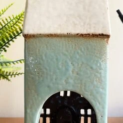 Darthome Limited Tall Blue House Tea Light Holder -Decor Garden Shop IMG E7743