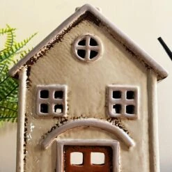 Darthome Limited Cream Village House Candle Holder -Decor Garden Shop IMG E7769