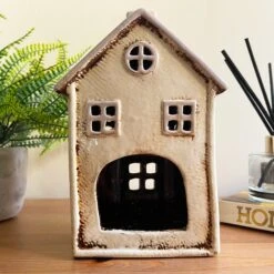 Darthome Limited Cream Village House Candle Holder -Decor Garden Shop IMG E7772