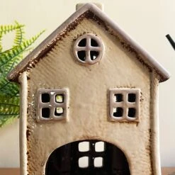 Darthome Limited Cream Village House Candle Holder -Decor Garden Shop IMG E7774