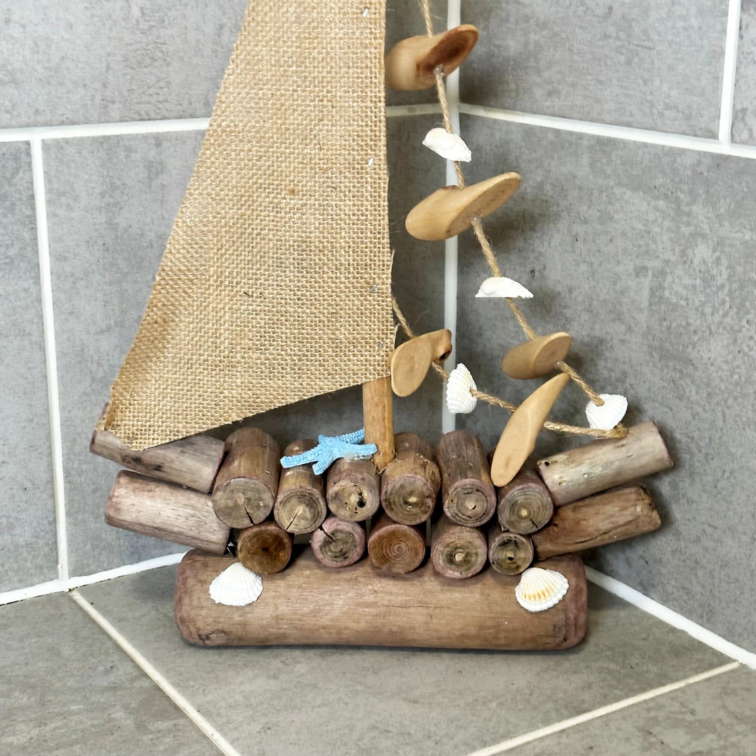 Darthome Limited Large Driftwood Boat Sculpture 2 Darthome Limited Large Driftwood Boat Sculpture - Image 2