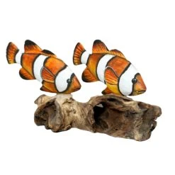 Darthome Limited Clownfish On Driftwood Coral Sculpture -Decor Garden Shop IMG E7921copy