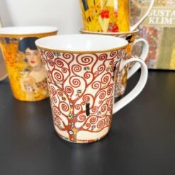 Darthome Limited Set Of 4 Fine China Gustav Klimt Art Mugs Gift Boxed -Decor Garden Shop IMG E7966