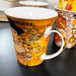 Darthome Limited Set Of 4 Fine China Gustav Klimt Art Mugs Gift Boxed -Decor Garden Shop IMG E7968