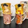 Darthome Limited Set Of 4 Fine China Gustav Klimt Art Mugs Gift Boxed