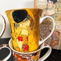 Darthome Limited Set Of 4 Fine China Gustav Klimt Art Mugs Gift Boxed -Decor Garden Shop IMG E7977