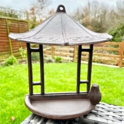 Darthome Limited Cast Iron Pagoda Garden Bird Feeder 24cm