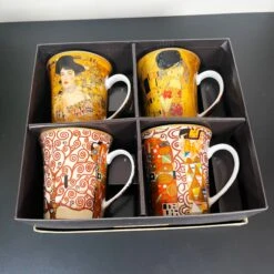 Darthome Limited Set Of 4 Fine China Gustav Klimt Art Mugs Gift Boxed -Decor Garden Shop IMG E7980