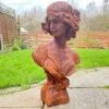 Darthome Limited Antique Rust Cast Iron Art Nouveau Lady Bust 35kg