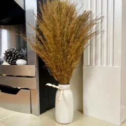Darthome Limited Gold Dried Pampas In Ceramic Vase