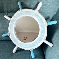 Darthome Limited Ships Wheel Wall Mirror