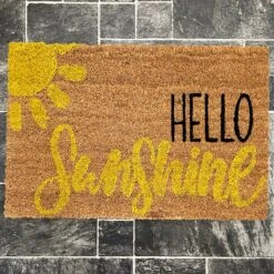 Darthome Limited Hello Sunshine Script Coir Door Mat