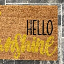 Darthome Limited Hello Sunshine Script Coir Door Mat 7 Darthome Limited Hello Sunshine Script Coir Door Mat -Decor Garden Shop IMG E8170