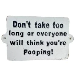 Darthome Limited Dont Take Too Long Bathroom Wall Plaque -Decor Garden Shop IMG E8226 editedCDcopy 1