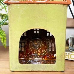 Darthome Limited Green Clock Tower House Candle Holder -Decor Garden Shop IMG E8239