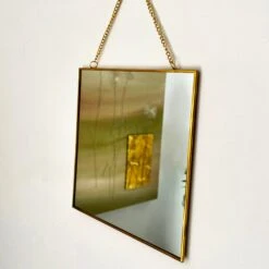 Decor Garden Shop 14 Darthome Limited Gold Square Hanging Mirror 20cm