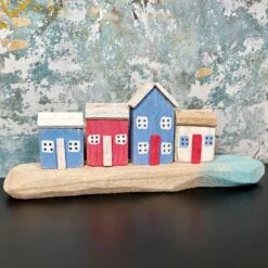 Darthome Limited Rustic Wooden Harbour Houses Ornament