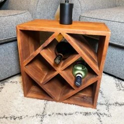 Darthome Limited Mango Wood 8 Wine Bottle Holder