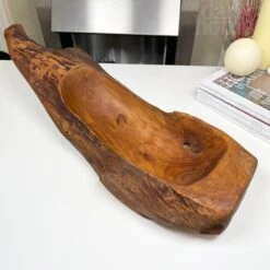 Darthome Limited Teak Root Wood Oval Log Bowl 49cm -Decor Garden Shop IMG E8567 editedE