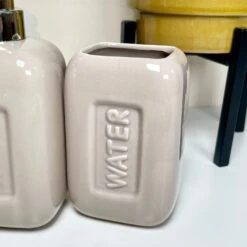 Darthome Limited 4 Piece Stadium Bathroom Accessory Set - Stone -Decor Garden Shop IMG E8613