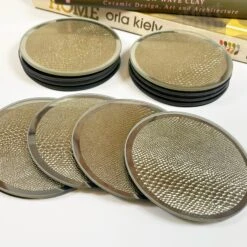 Darthome Limited Sets Of Gold Alligator Glass Coasters 7 Darthome Limited Sets Of Gold Alligator Glass Coasters -Decor Garden Shop IMG E8628 editedBG