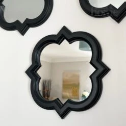 Darthome Limited Black Quarterfoil Wall Mirrors Set Of 3 -Decor Garden Shop IMG E8740 editedL